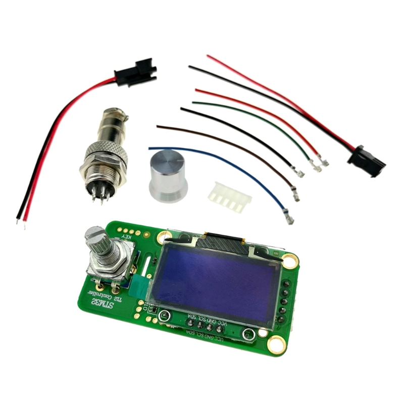 Soldering Station T12 Oled - デジタルはんだ付けステーションキット,Hakko用温度コントローラー,溶接コンソールstm32,oled 2.1s,大型LED, DIYキット,t12